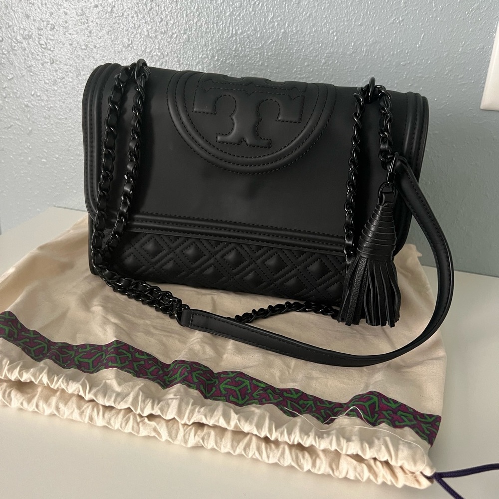 Tory burch Matte Fleming convertible shoulder bag